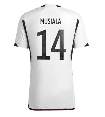 Niemcy Jamal Musiala #14 Koszulka Podstawowych MŚ 2022 Krótki Rękaw